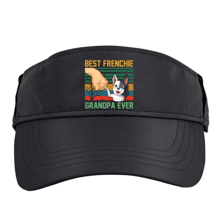 Best Frenchie Grandpa Ever Adult Drive Performance Visor