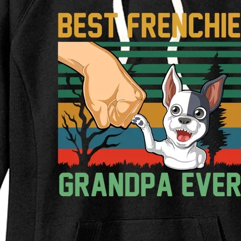 Best Frenchie Grandpa Ever Women's Fleece Hoodie