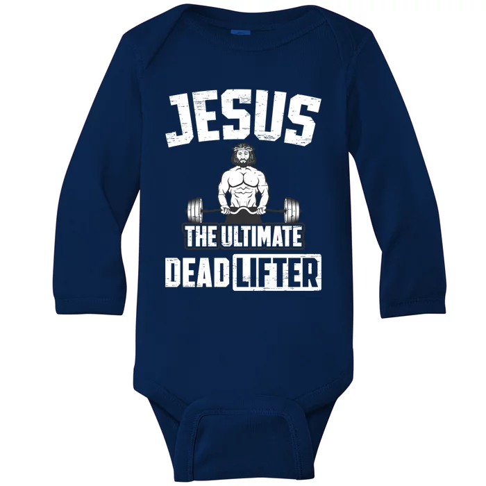 Bodybuilder Funny Gift Baby Long Sleeve Bodysuit