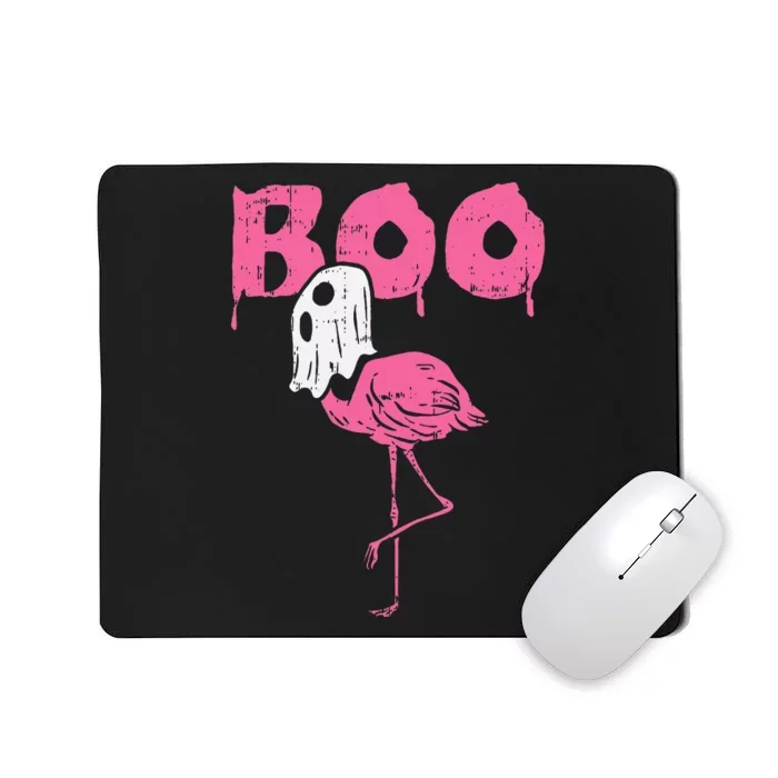 Boo Flamingo Ghost Fun Halloween Animal Bird Mousepad