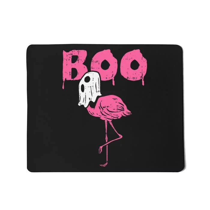 Boo Flamingo Ghost Fun Halloween Animal Bird Mousepad