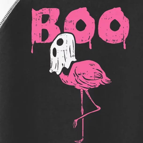 Boo Flamingo Ghost Fun Halloween Animal Bird Toddler Fine Jersey T-Shirt