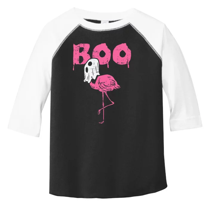 Boo Flamingo Ghost Fun Halloween Animal Bird Toddler Fine Jersey T-Shirt