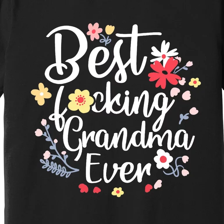 Best Fucking Grandma Ever Funny Mothers Day Gift Grandmother Premium T-Shirt