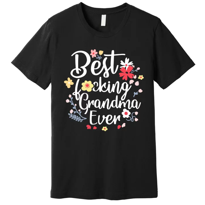 Best Fucking Grandma Ever Funny Mothers Day Gift Grandmother Premium T-Shirt