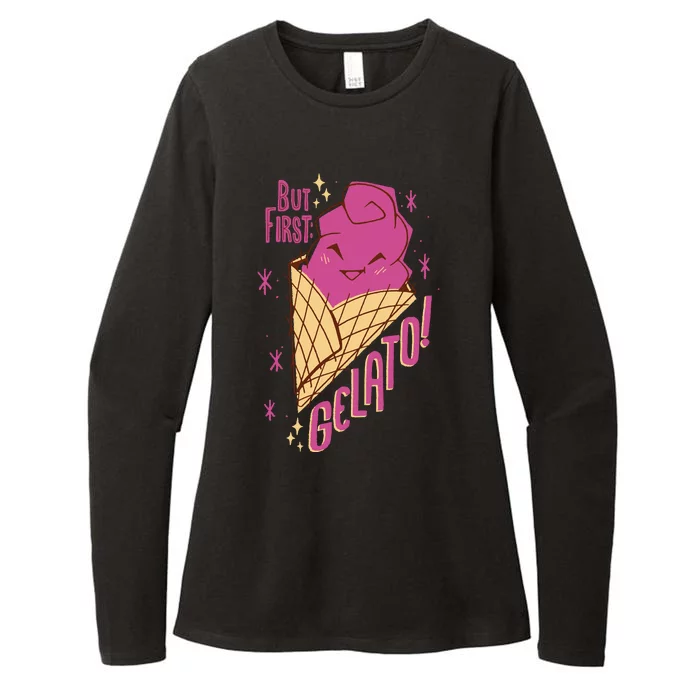 But First Gelato Cute Womens CVC Long Sleeve Shirt