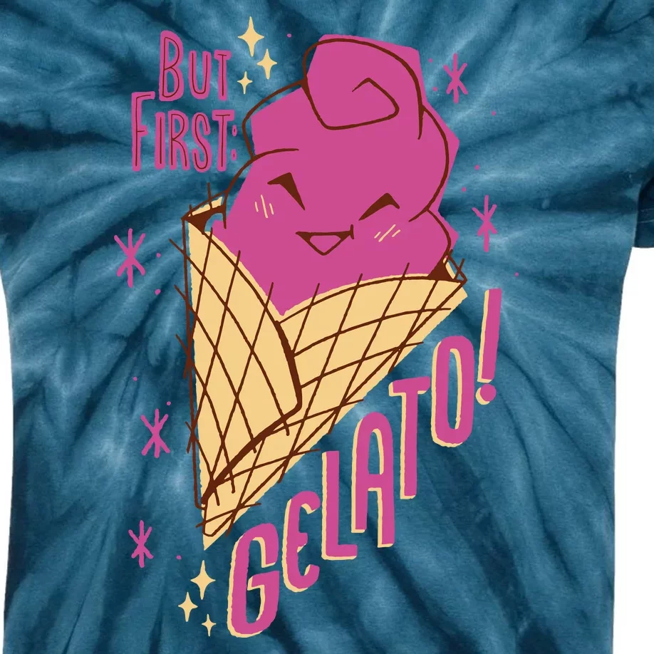 But First Gelato Cute Kids Tie-Dye T-Shirt