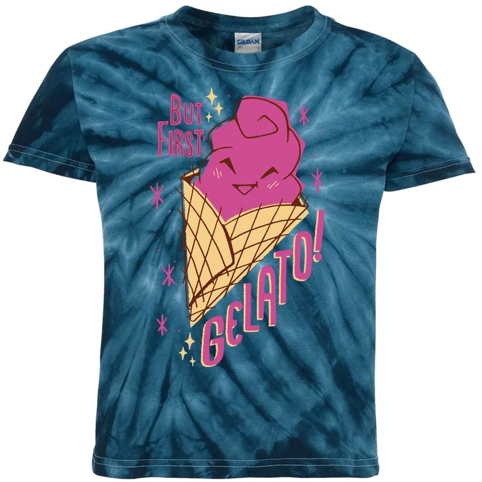 But First Gelato Cute Kids Tie-Dye T-Shirt