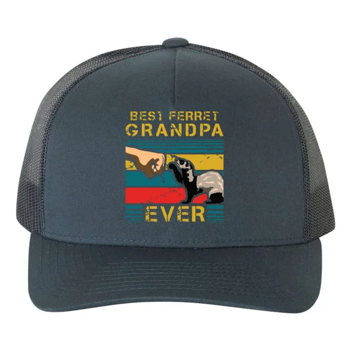 Best Ferret Grandpa Ever Grandparent Animal Fatherhood Yupoong Adult 5-Panel Trucker Hat