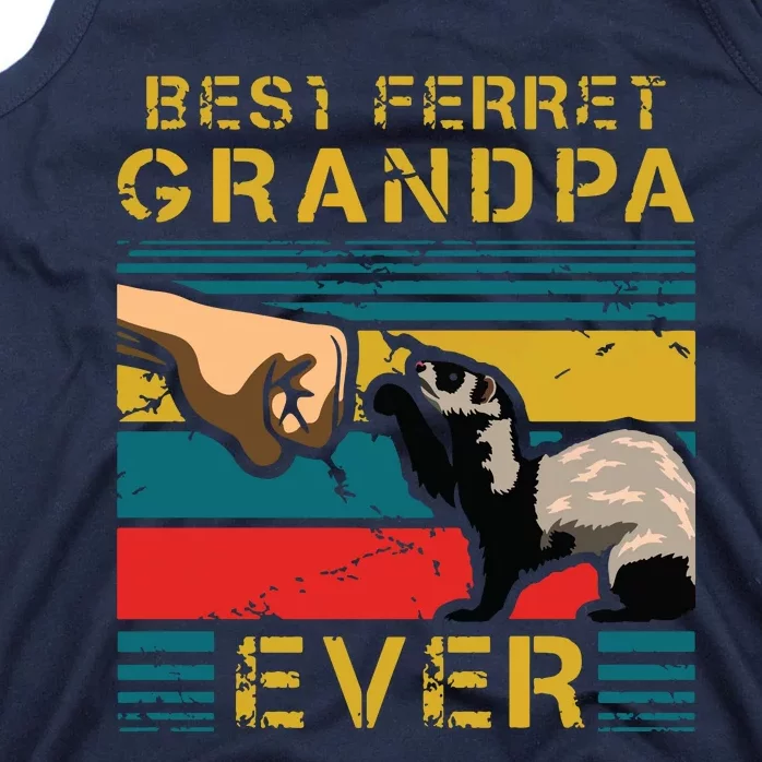 Best Ferret Grandpa Ever Grandparent Animal Fatherhood Tank Top