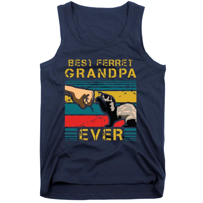 Best Ferret Grandpa Ever Grandparent Animal Fatherhood Tank Top