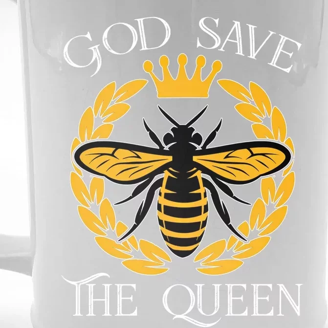 Bee Flowers God Save The Queen Nature Save The Bees Gift Front & Back Beer Stein