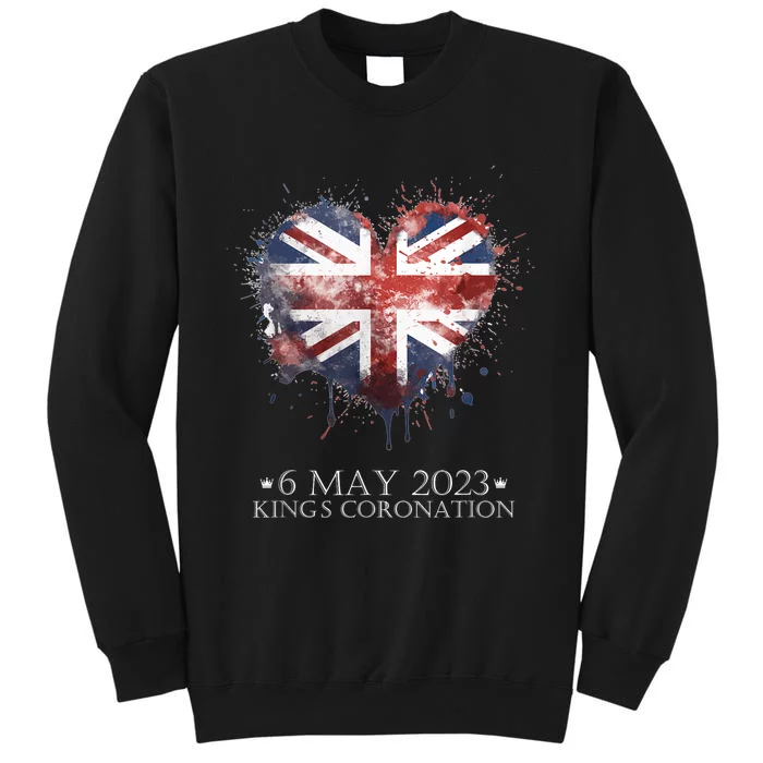 British Flag Heart King's Coronation. Union Jack Charles Sweatshirt