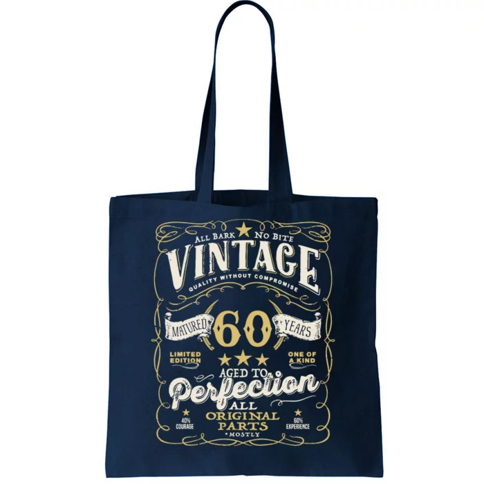 Birthday For Him 60th Birthday Aged To Perfection Tote Bag