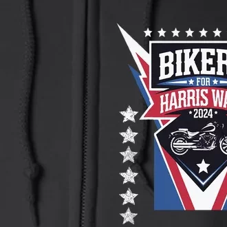 Bikers For Harris Walz 2024 Harris Waltz 2024 Election Full Zip Hoodie