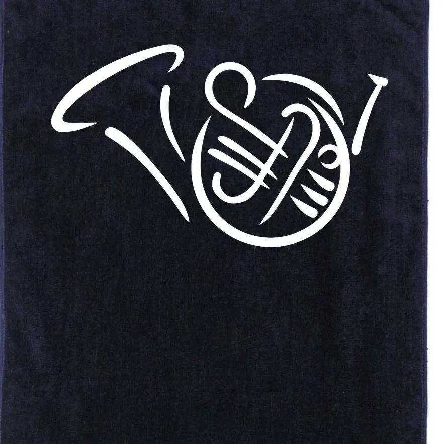 Bugle french horn Platinum Collection Golf Towel