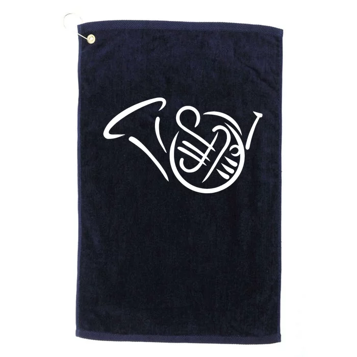 Bugle french horn Platinum Collection Golf Towel