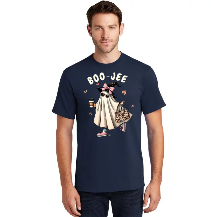 Boojee Funny Halloween Boujee Shopping Ghost Fall Tall T-Shirt