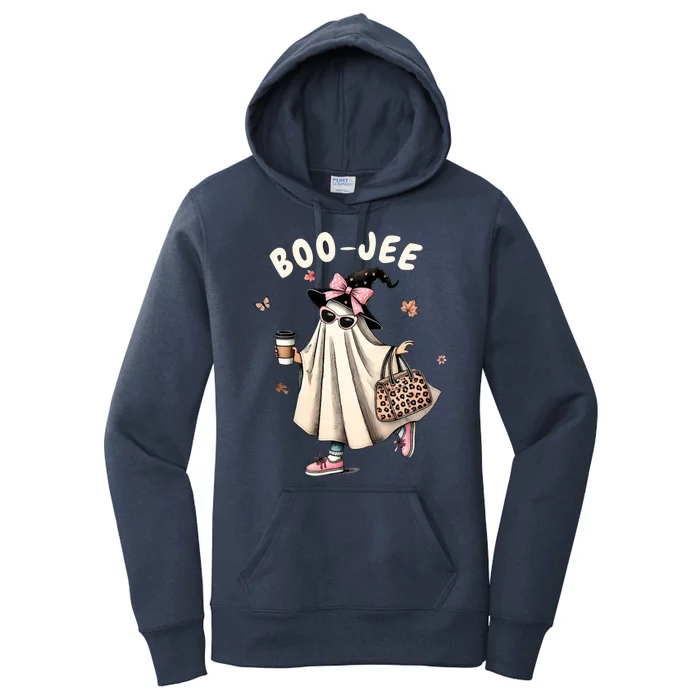 Boojee Funny Halloween Boujee Shopping Ghost Fall Women's Pullover Hoodie