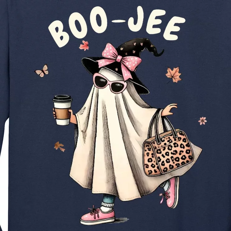 Boojee Funny Halloween Boujee Shopping Ghost Fall Tall Long Sleeve T-Shirt