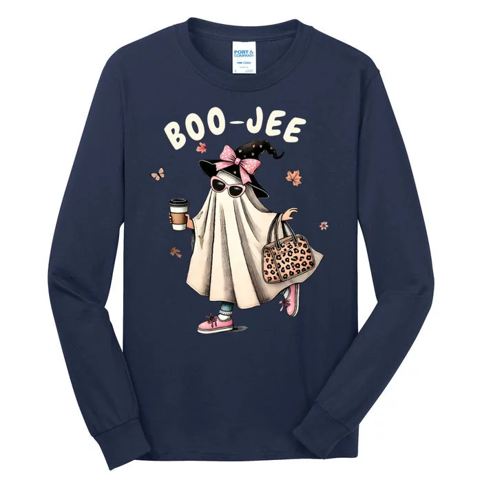 Boojee Funny Halloween Boujee Shopping Ghost Fall Tall Long Sleeve T-Shirt