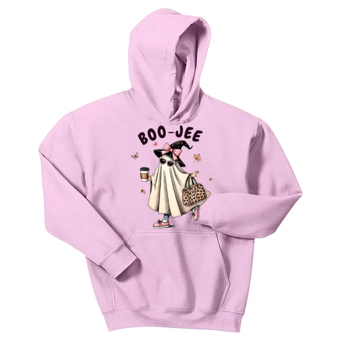 Boojee Funny Halloween Boujee Shopping Ghost Fall Kids Hoodie