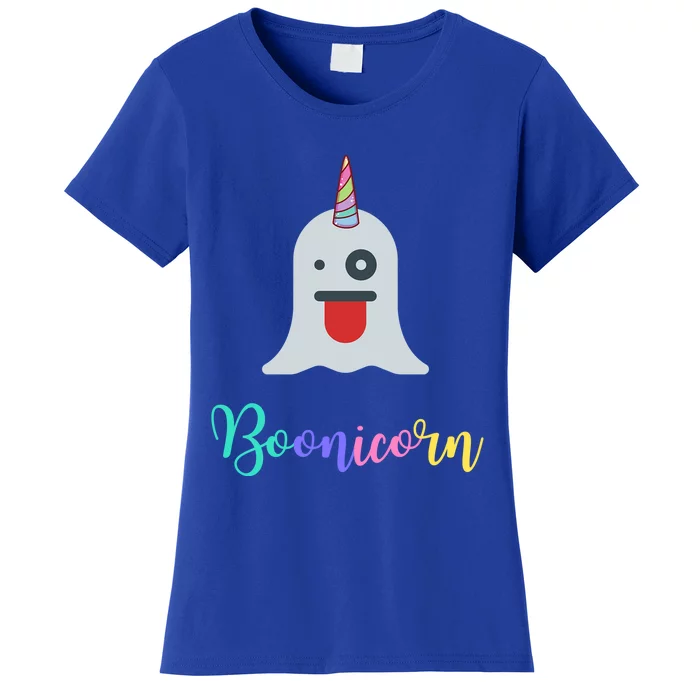 Boonicorn Funny Halloween Ghost Cute Unicorn Outfits Gift Women's T-Shirt