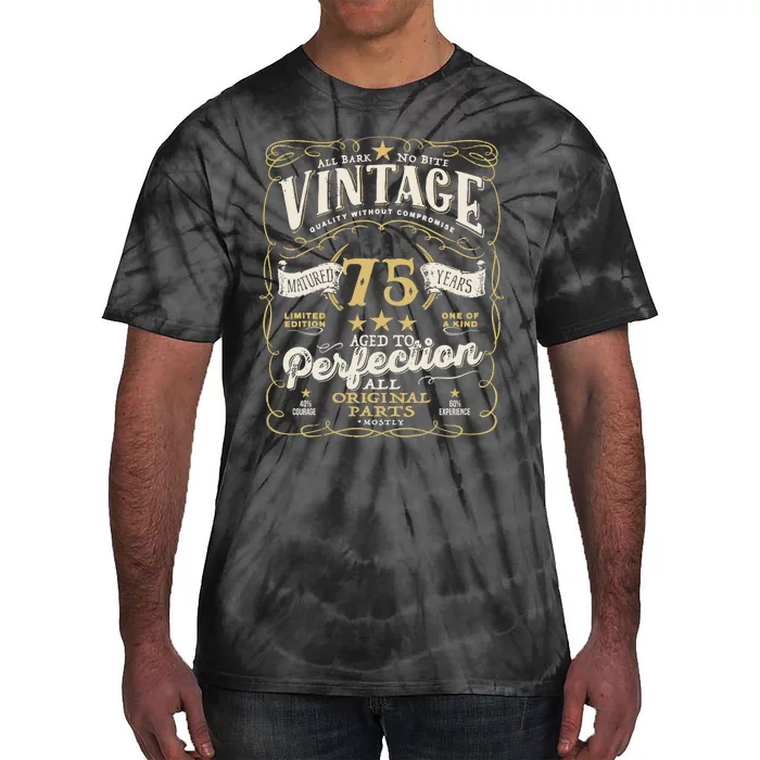 Birthday For Him 75th Birthday Aged To Perfection Tie-Dye T-Shirt