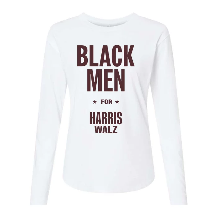 Black For Harris Walz Womens Cotton Relaxed Long Sleeve T-Shirt