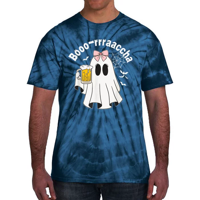 Booracha Funny Halloween Ghost Beer Design Borracha Tie-Dye T-Shirt