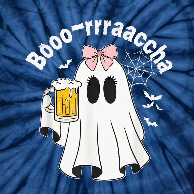 Booracha Funny Halloween Ghost Beer Design Borracha Tie-Dye T-Shirt