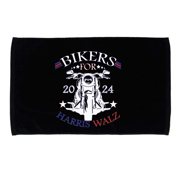 Bikers For Harris Walz 2024 Harris Waltz 2024 Election Microfiber Hand Towel