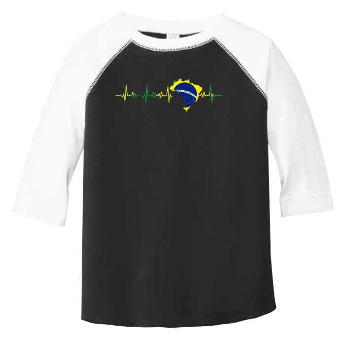 Brazil flag heartbeat Brasil Toddler Fine Jersey T-Shirt