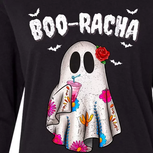 Booracha Funny Halloween Ghost Boo Jee Ghost For Halloween Womens Cotton Relaxed Long Sleeve T-Shirt