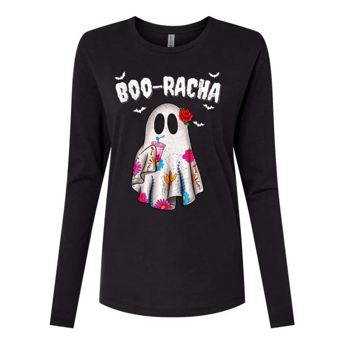 Booracha Funny Halloween Ghost Boo Jee Ghost For Halloween Womens Cotton Relaxed Long Sleeve T-Shirt