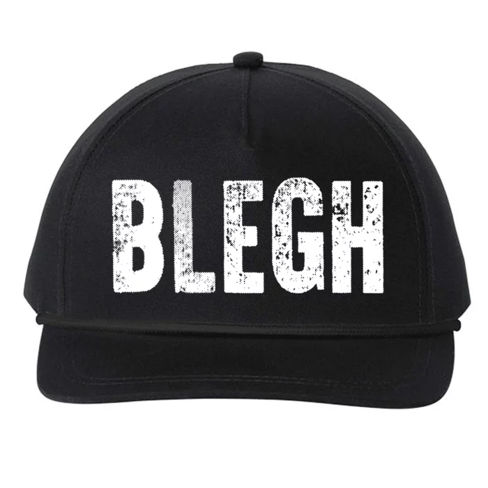 Blegh Funny Heavy Metal Metalcore Rock Music Singer Vocalist Meaningful Gift Snapback Five-Panel Rope Hat