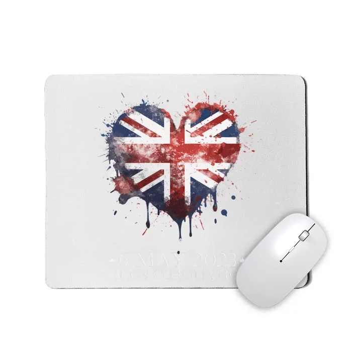 british flag heart King's Coronation. Union Jack Charles Mousepad