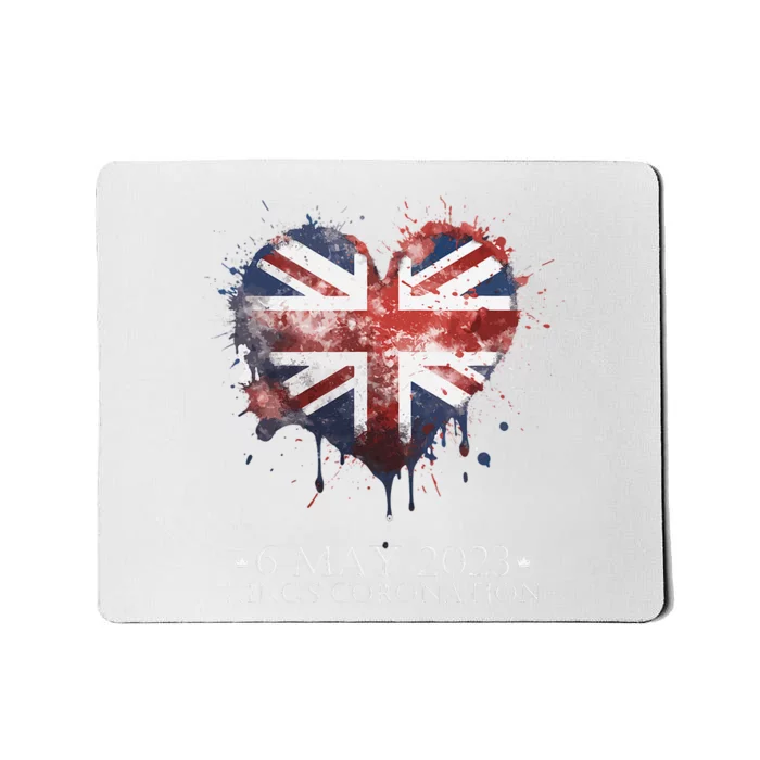 british flag heart King's Coronation. Union Jack Charles Mousepad