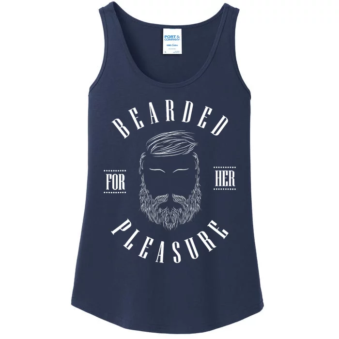 Bearded For Her Pleasure Beard Lover Enthusiast Barber Ladies Essential Tank