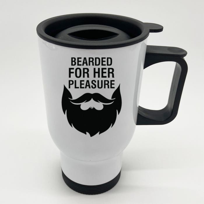 Bearded For Her Pleasure Front & Back Stainless Steel Travel Mug