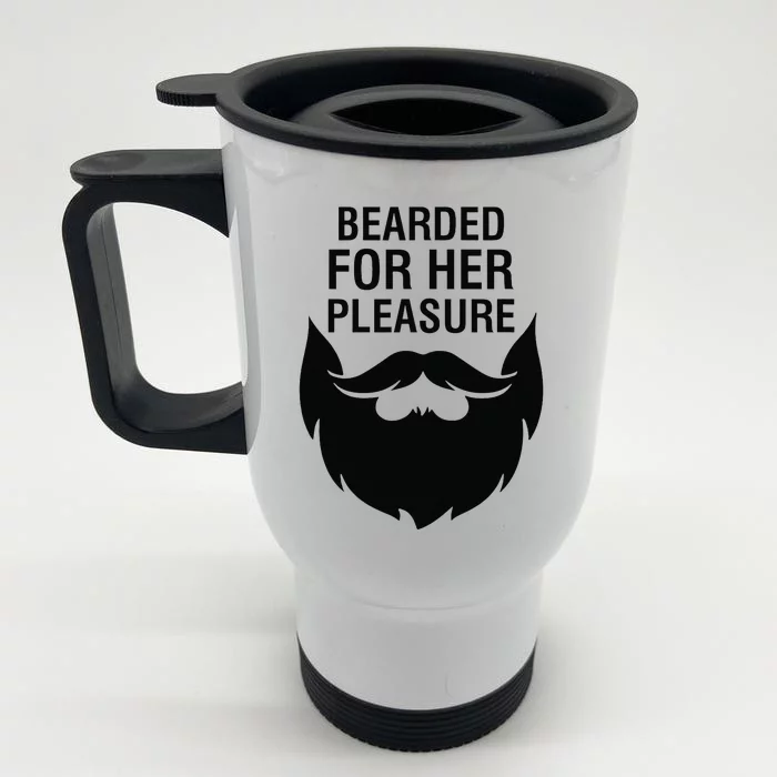 Bearded For Her Pleasure Front & Back Stainless Steel Travel Mug