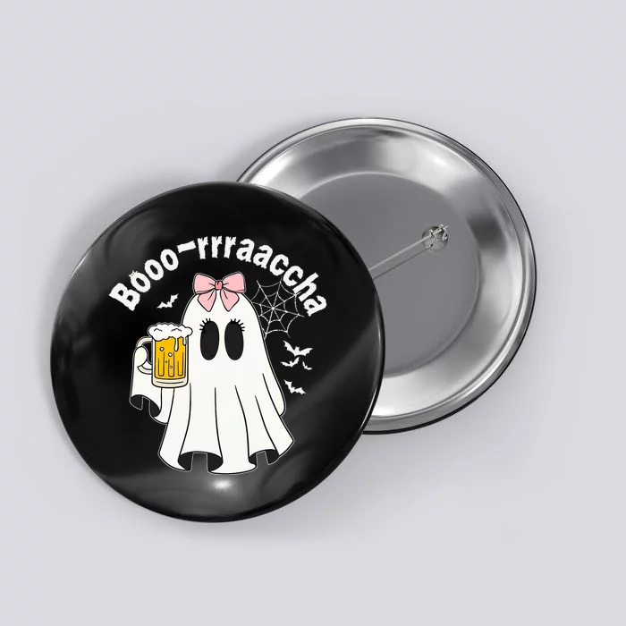 Booracha Funny Halloween Ghost Beer Design Borracha Button