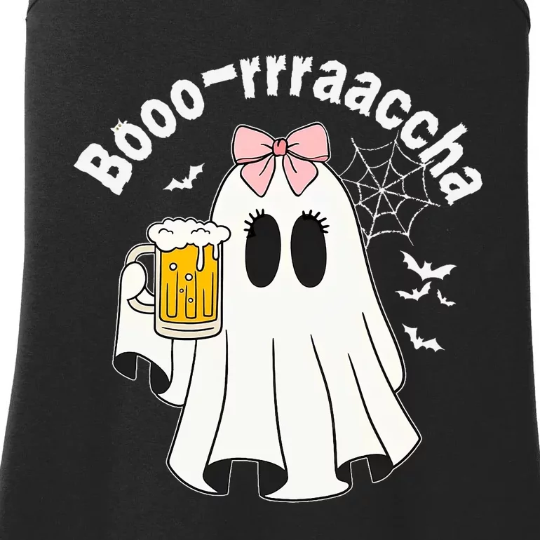 Booracha Funny Halloween Ghost Beer Design Borracha Ladies Essential Tank