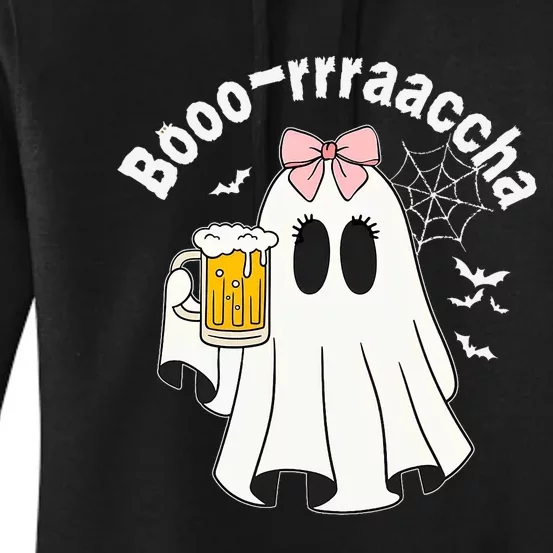 Booracha Funny Halloween Ghost Beer Design Borracha Women's Pullover Hoodie