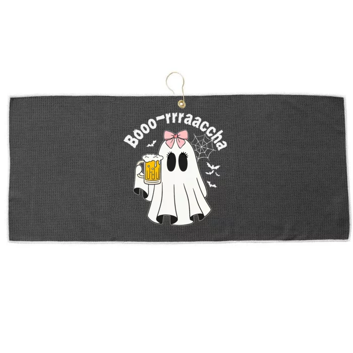 Booracha Funny Halloween Ghost Beer Design Borracha Large Microfiber Waffle Golf Towel