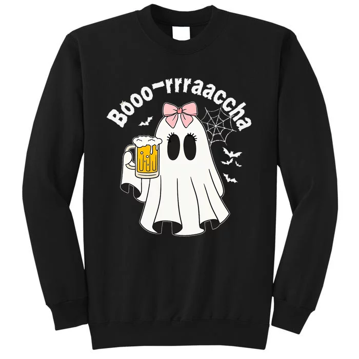 Booracha Funny Halloween Ghost Beer Design Borracha Tall Sweatshirt