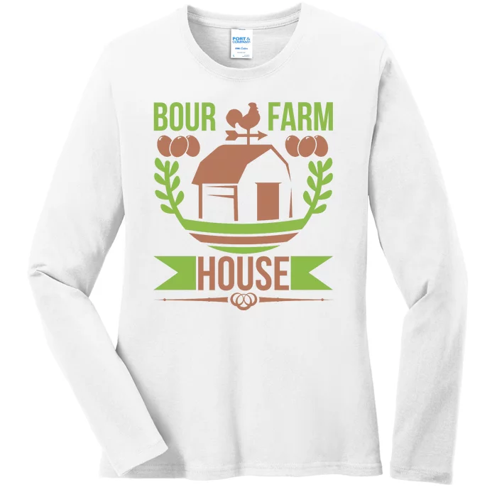 Bour Farm House Ladies Long Sleeve Shirt