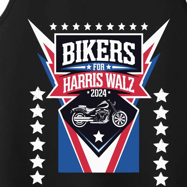 Bikers For Harris Walz 2024 Harris Waltz 2024 Election Performance Tank