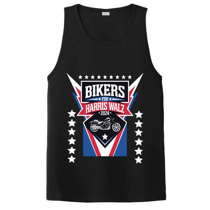 Bikers For Harris Walz 2024 Harris Waltz 2024 Election Performance Tank