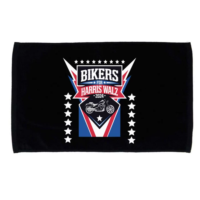 Bikers For Harris Walz 2024 Harris Waltz 2024 Election Microfiber Hand Towel